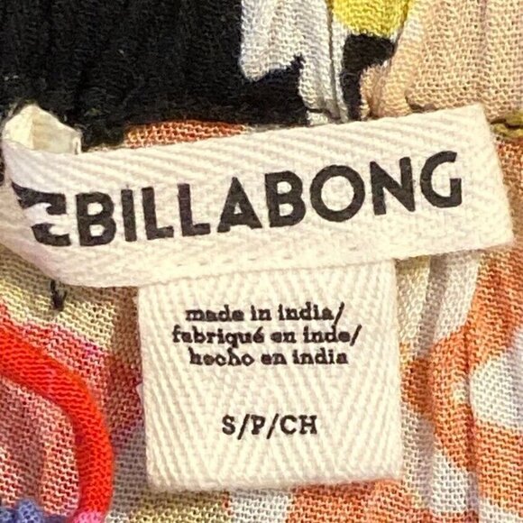 Billabong Light It Up Black On Or Off The Shoulder Floral Cropped Top Size S - Picture 10 of 10